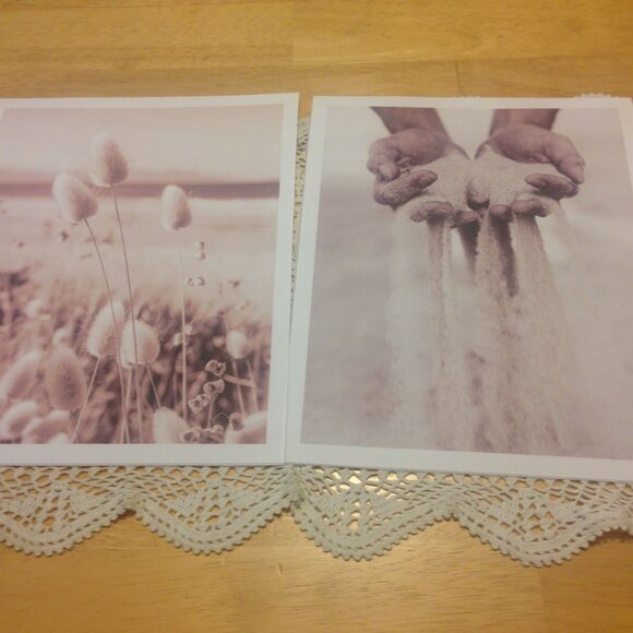 Muted Beach Scenes on canvas-look fabric prints - Picture 3 of 6